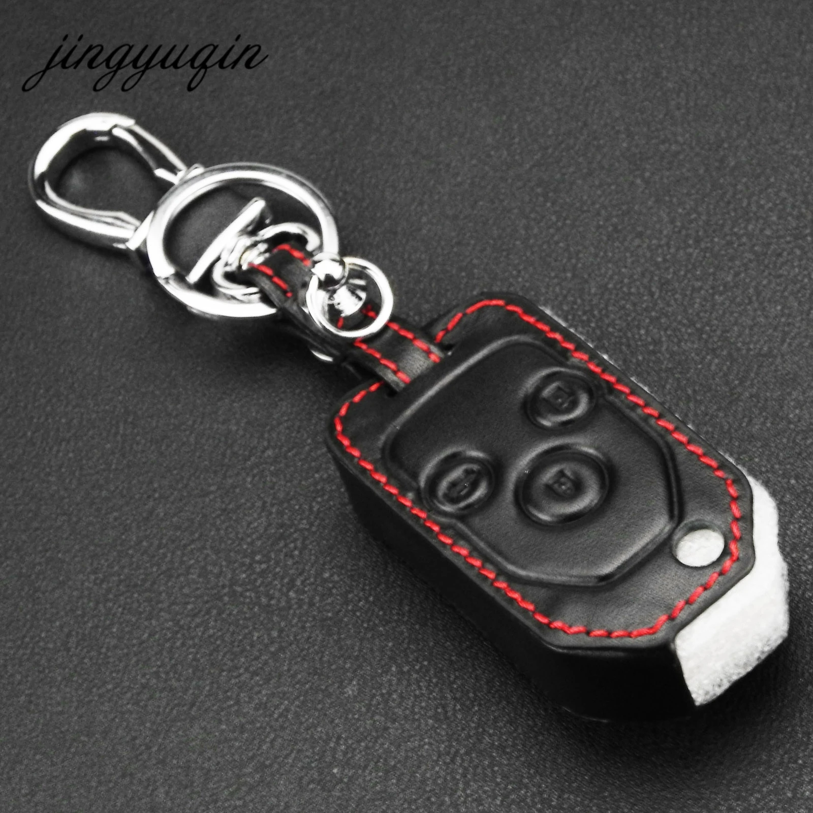 Кожаный чехол jingyuqin с 3 кнопками дистанционного ключа для Honda For JAZZ/CRV Odyssey CIVIC ACCORD