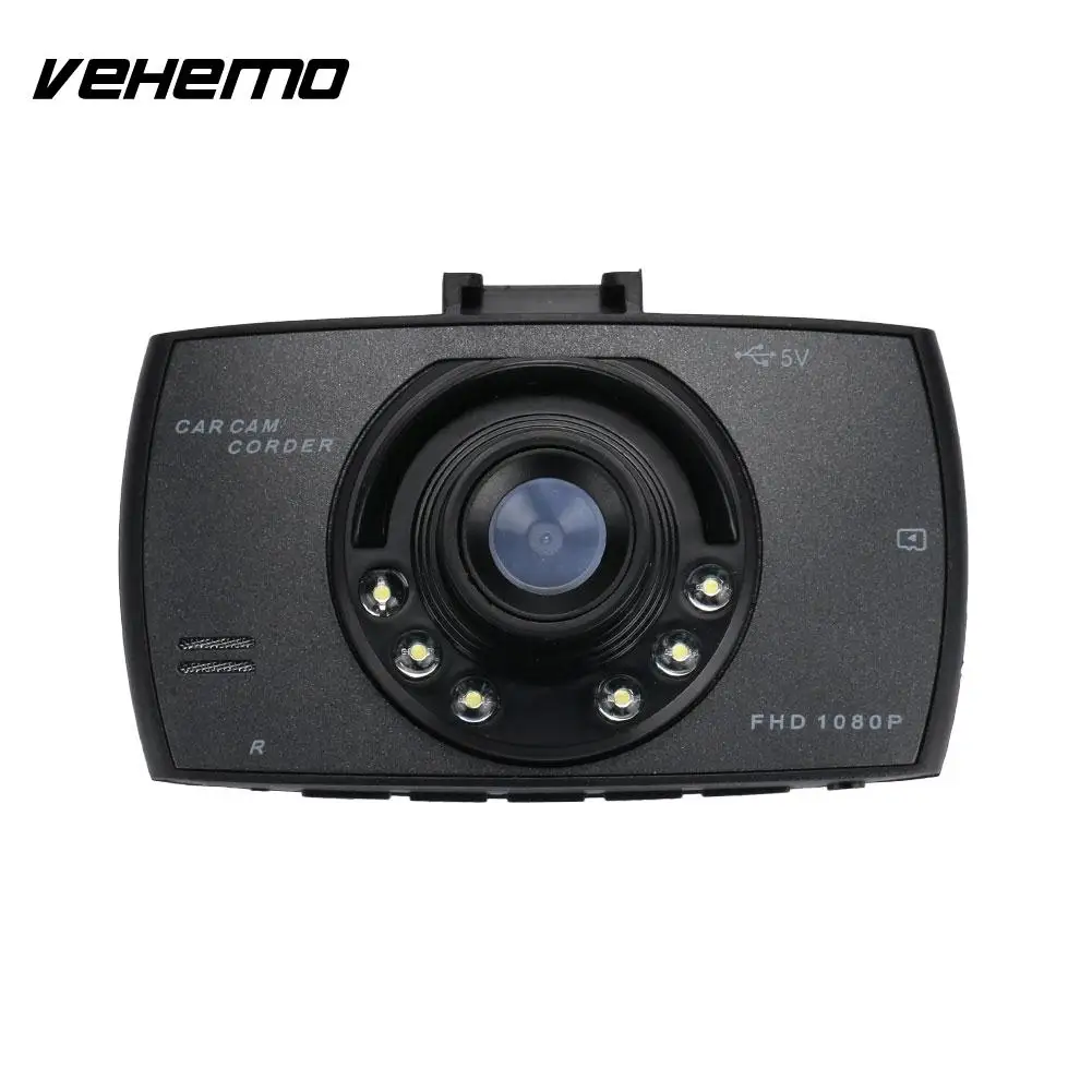 Vehemo 2,2 дюймов детектор движения Автомобильный видеорегистратор Даш камера 1080P HD светодиодный заполняющий свет ночного видения вождения видео рекордер цифровые видеорегистраторы