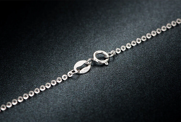 15 дюймов AU750 белого золота кабель O цепочка ожерелье 1 04 г|necklace chain|chain necklacegold chain |