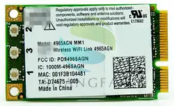 Двухдиапазонный 4965AGN 4965AN 4965AGNMMW 300 м Mini PCI-e беспроводная карта для D420 D430 D520 D530 D620 1520 1530 E1705 1730 E1505 D630