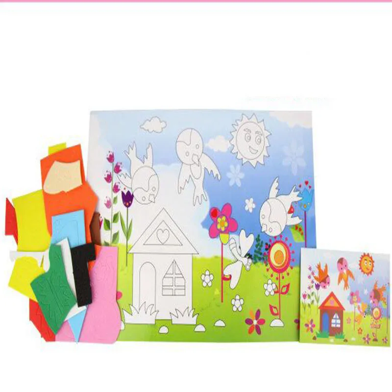 1PC Cute DIY Handmade 3D Eva Foam Puzzle Stickers Self adhesive Cartoon Animals Crafts kindergarten Learning & Education Toys|educational toys|3d eva