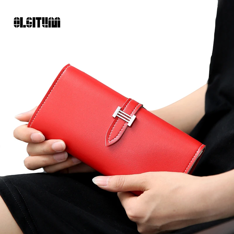

OLGITUM 2017 new ladies wallet Korean version of the tide with large capacity fashion multi-card wallet female long wallet V070