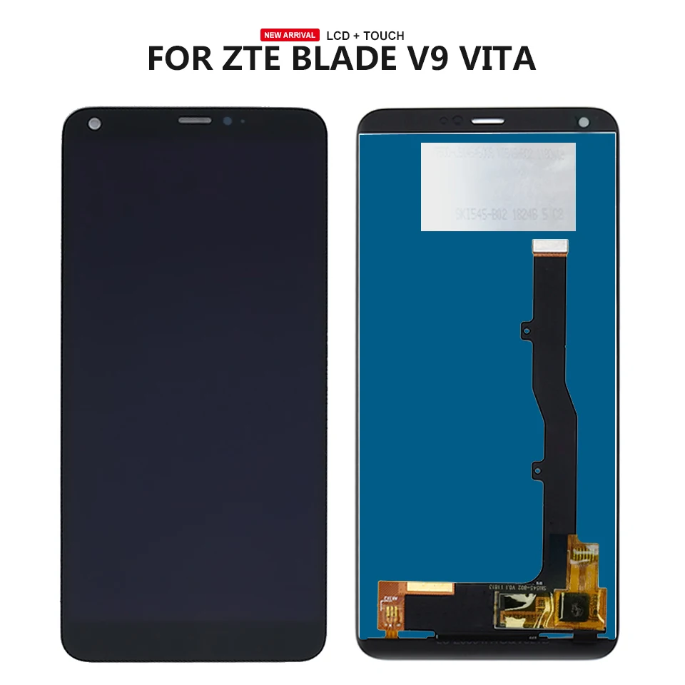 

Free Shipping For ZTE Blade V9 Vita Digitizer Touch Screen Lcd Display Assembly Repair Part Black Color