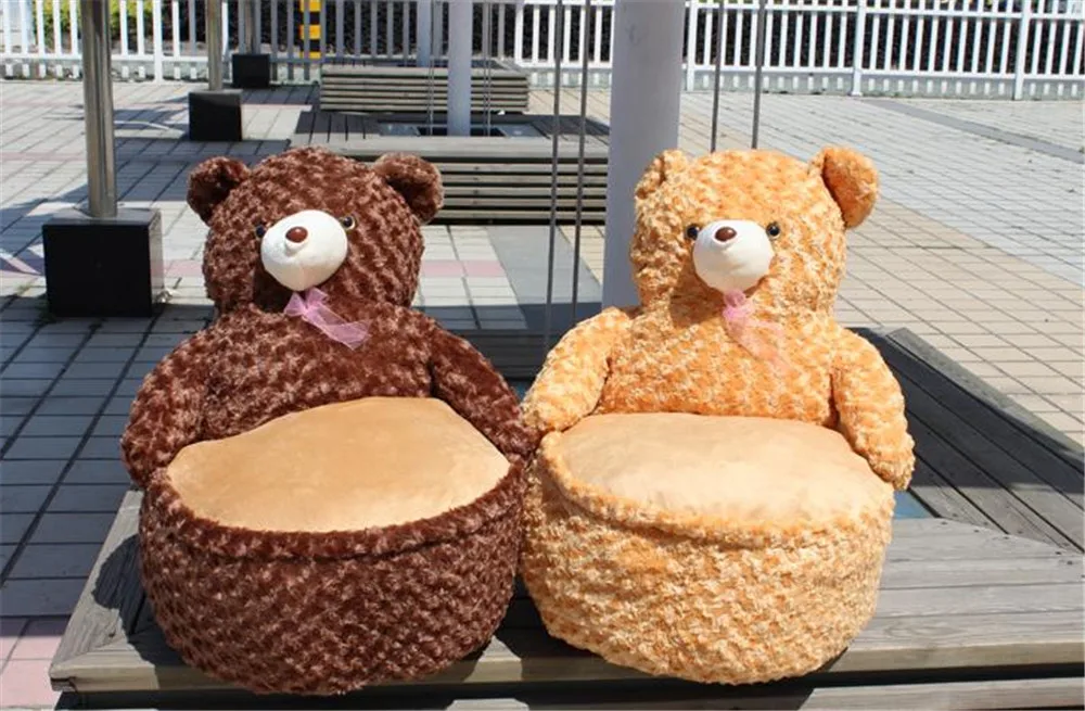 Fancytrader Pop Anime Teddy Bear Chair Toys Huge Stuffed Soft Animals Bears Sofa Cushion for Kids Adults6