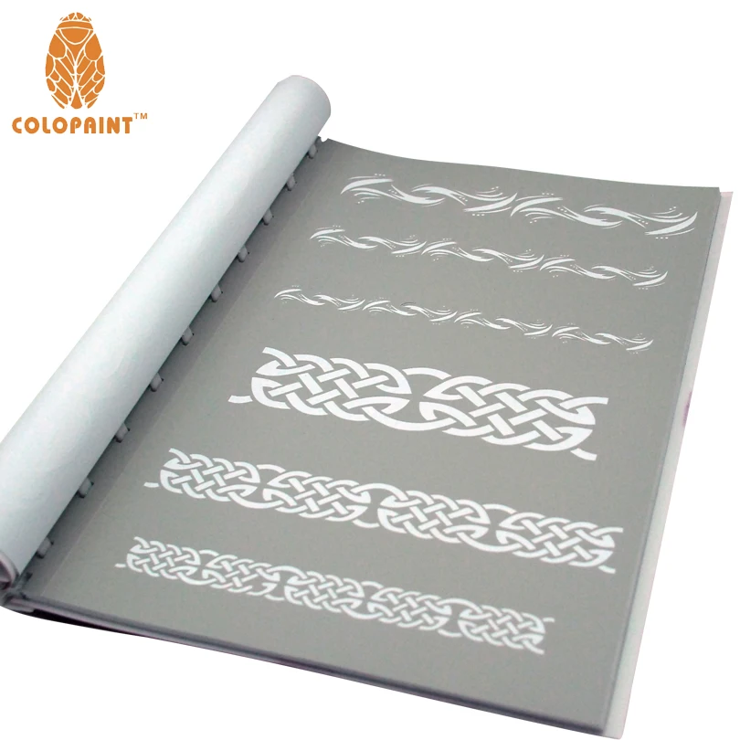 Colopaint Temporary Airbrush Tattoo Stencil Book Airbrush stencils Template Booklet Professional Airbrushing Work Colopaint Temporary Airbrush Tattoo Stencil Book Airbrush stencils Template Booklet Professional Airbrushing Work