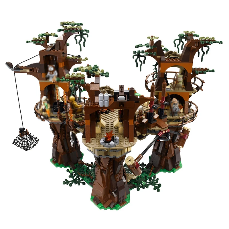 

StarWar 1990pcs 05047 Ewok Village Building Blocks Juguete Para Construir Bricks Toys Compatible LegoINGly Friends 10236