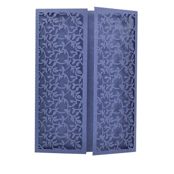 

new hot sale laser cut classic luxury white pearl elegent muslin wedding invitation card