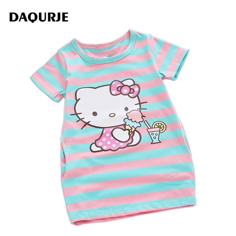 

Summer Girls Dress Cartoon design Party Kids Dresses For Girl Clothes Children Vestidos Costume Roupas Infantis Menina
