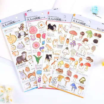 

Japanese Style Natural Kids Animals Plants Gilding Decorative Stationery Stickers Scrapbooking DIY Diary Album Stick Lable