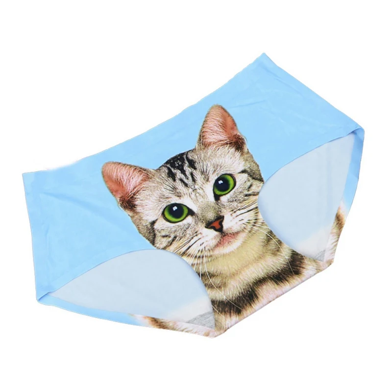Sexy Pussycat Underwear Funny Female Anti Emptied Women Briefs 3D Cat