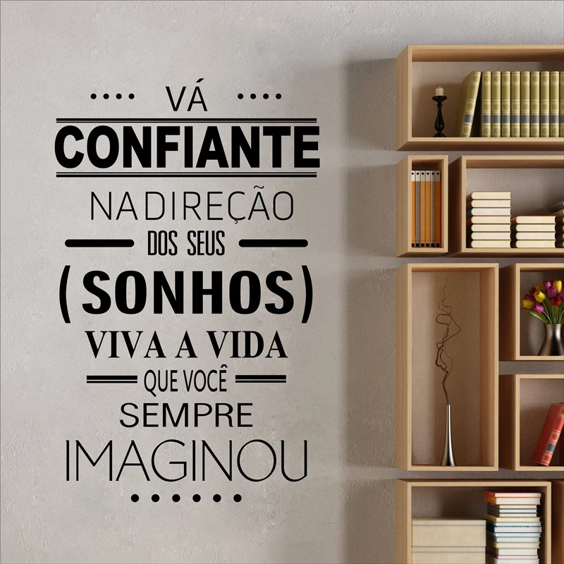 Portuguese Inspirado adesivo de parede
