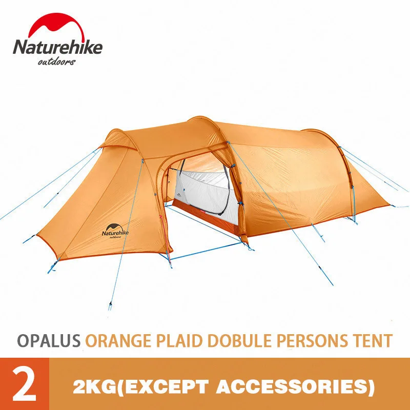 Naturehike Opalus тоннель палатка Открытый 2-3 человек палатка 20D силикон/210 T полиэфирная ткань палатка NH17L001-L - Цвет: 210T-2 Men Tent