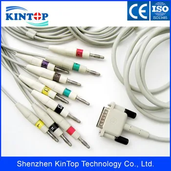 

Compatible New for Philips(HP) M1772A,M3703C, M2462A EKG 10 lead,One-piece ECG cable and leadwires,15PIN,Banana 4.0,IEC / AHA