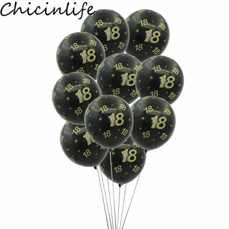 

10Pcs 12ich 18 30 40 50 60 Years Old Latex Balloons Happy Birthday Party Decor Adult 30th Birthday Balloon Anniversary Supplies