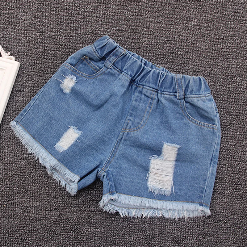 Kids Girls Clothes Set Striped T-shirt+Denim Shorts 2T