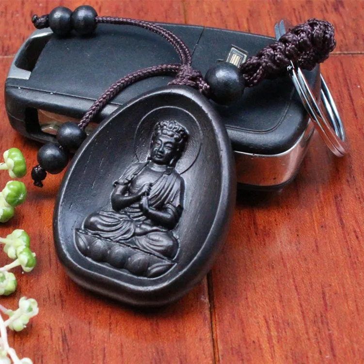 Hot 1 pc llaveros Creative Personality Car Key Pendant Wood Fashion