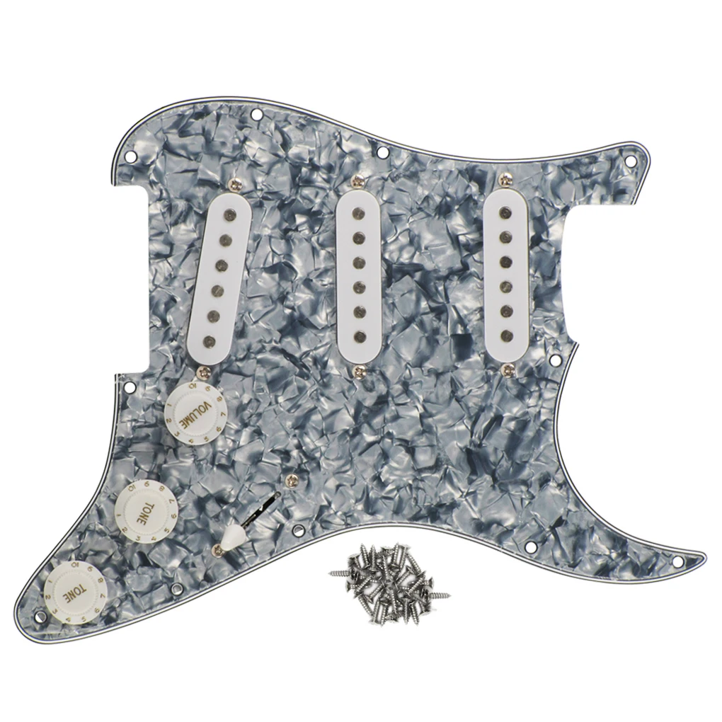 FLEOR SSS Loaded Prewired Electric Guitar Pickguard Pick Guard 3 Single