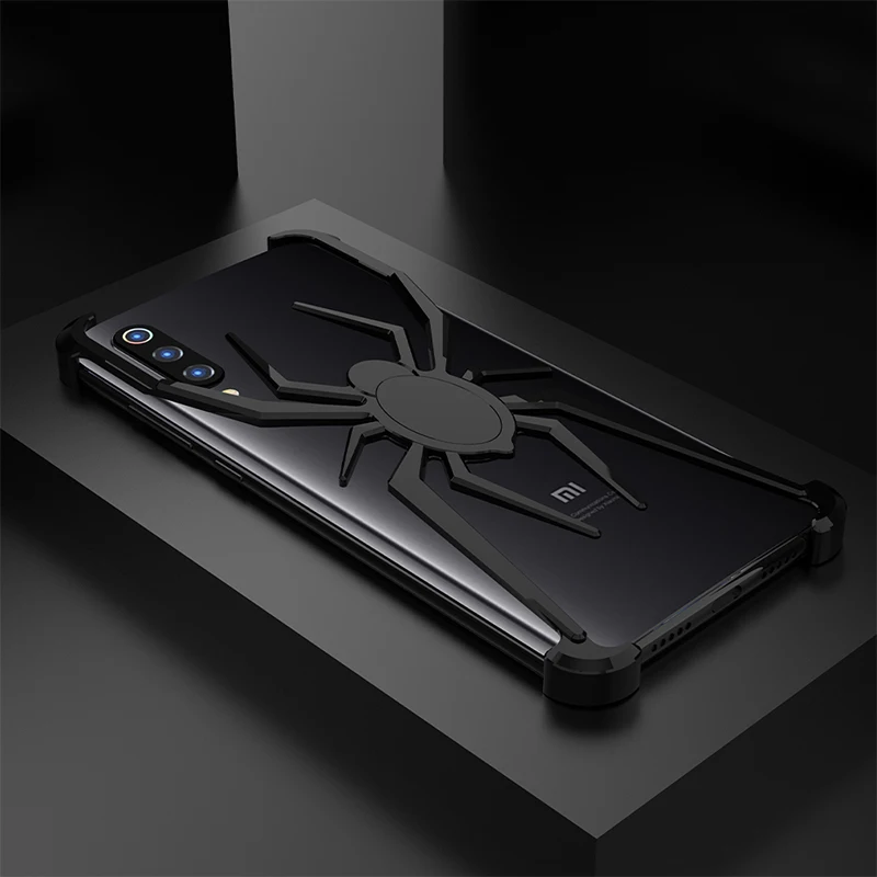 

Stylish Spider Element Metal Cover Case For Xiaomi Mi 9 Luxury Slim Hard Aluminum Metal Bumper Case For Xiaomi Mi 9 Mi9 Explorer