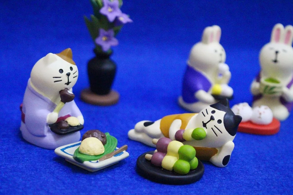 Япония kawaii Мультфильм Манеки Неко талисман счастья самурайская собака ниндзя кимоно для кошек кролик Семья вечерние sakaru мебель игрушки Фигурки
