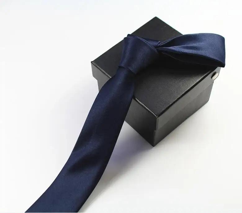 RBOCOTT Solid Skinny Tie Mens Slim Tie Casual Wear For Men 6cm Plain Neck Ties For Wedding Party Corbatas Package Without Box