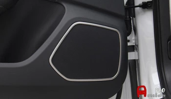 

Interior inside Side Door stereo Speaker frame decoration Cover Trim 4pcs For Audi Q3 2012-2015