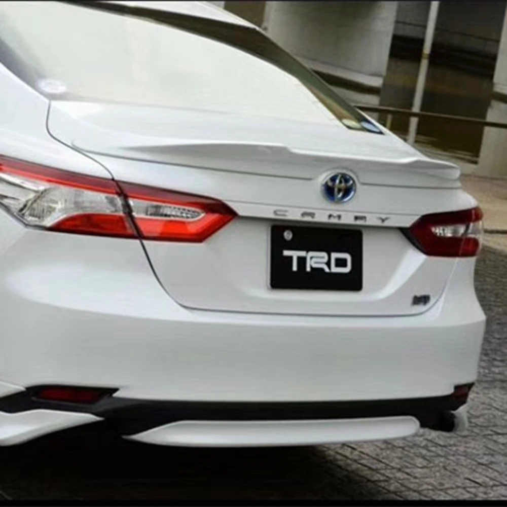 

SHCHCG For Toyota Camry Spoiler 2018 ABS Plastic Material Primer Color Rear Boot Trunk Wing Rear Roof Spoiler Car Accessories