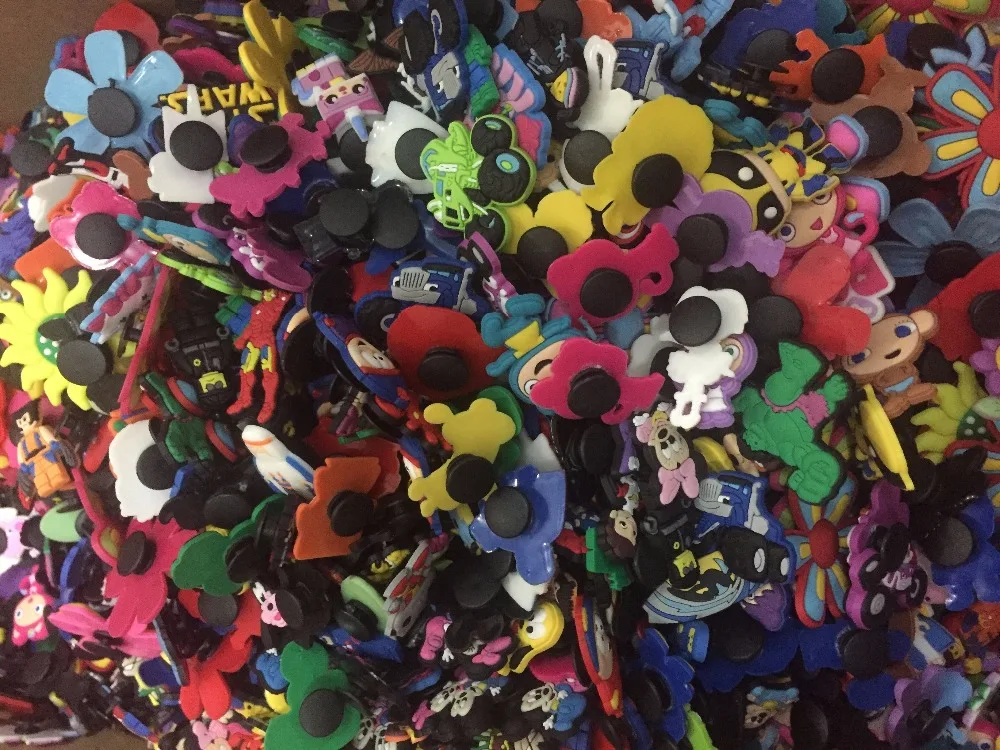 

50PCS Lots Mixed Different Random Shoe Charms PVC Figure DIY Shoe Accessories Decoration Kids Xmas Gift