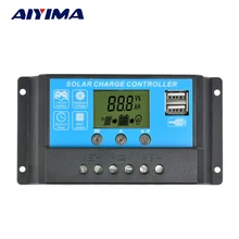 AIYIMA Flexible Solar Panel Controller 12V24V15A Painel Solar Battery Charger Regulator Switching Controller LCD Displyer