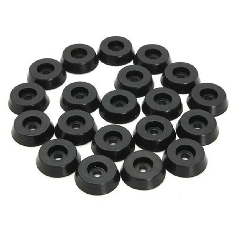 

20pcs M3 Rubber Screw Hole Rubber Foot Pads Household Appliances Protection pad 18x15x5mm Cone Rubber Machine damping Mat