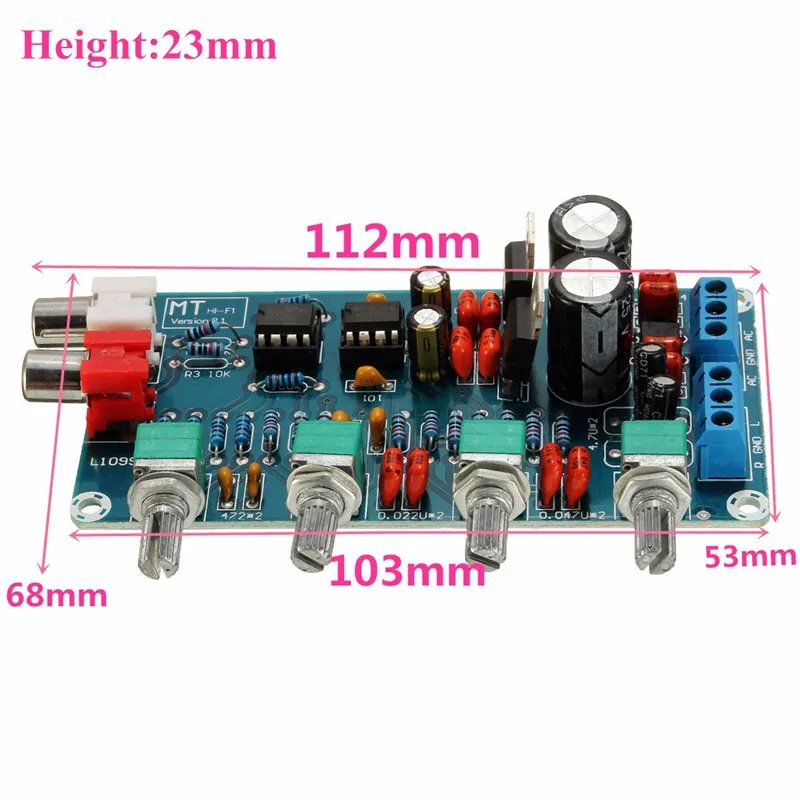 Новое поступление NE5532 OP-AMP HIFI усилитель предусилитель громкости тон эквалайзер плата управления DIY наборы