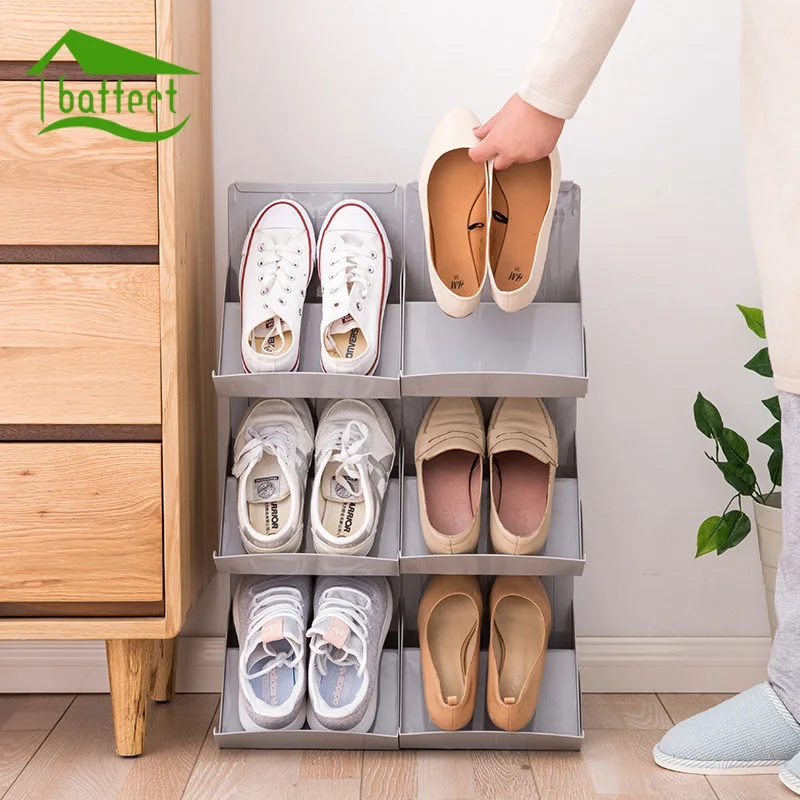 Sobrio Periodo perioperatorio tos Multifunctional Home Plastic Stackable Shoes Rack Stand Storage Organizer For  Shoes Diy Shoe Cabinet For Home Decor - Shoe Hanger - AliExpress