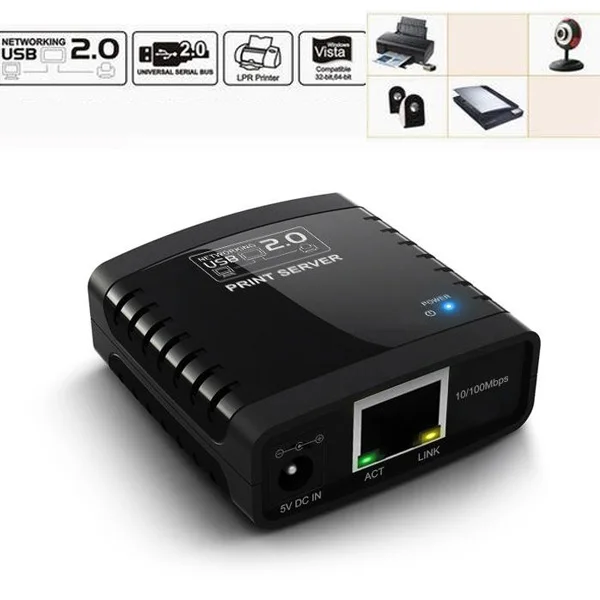 Retail B USB 2.0 LPR Print Server Printer Networks LAN Networking Share Hub Adapter FSin Print