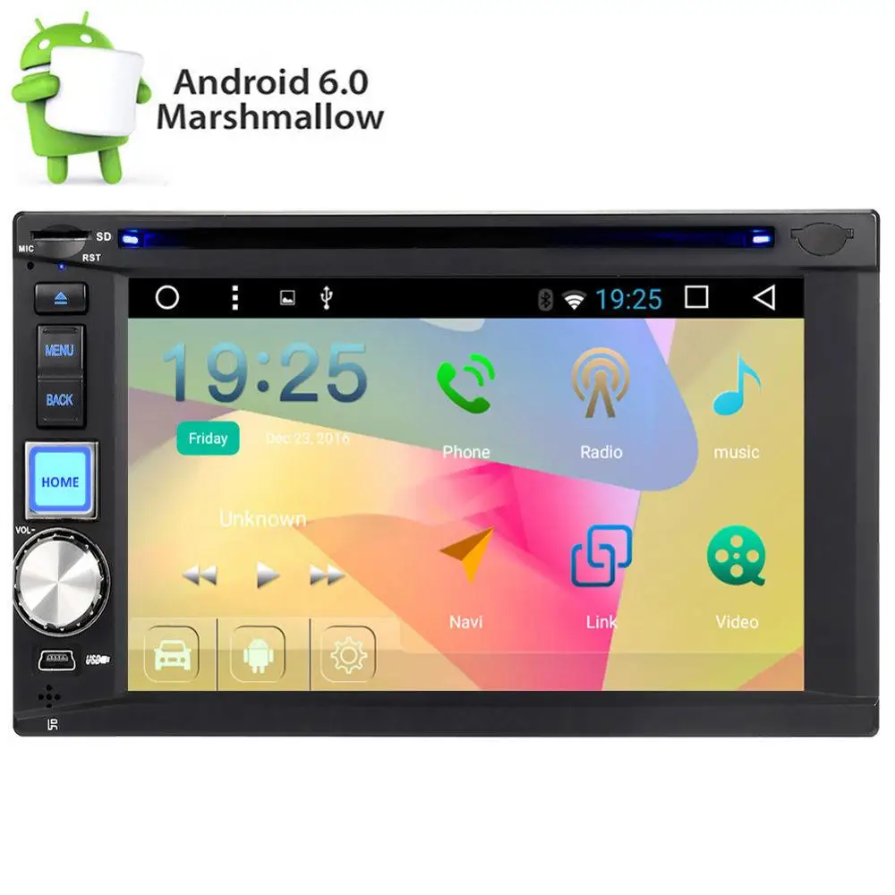 Discount Car Stereo Radio Double Din GPS WiFi 3G Mirror-Link Android 6.0 DVD Player 1080p 1