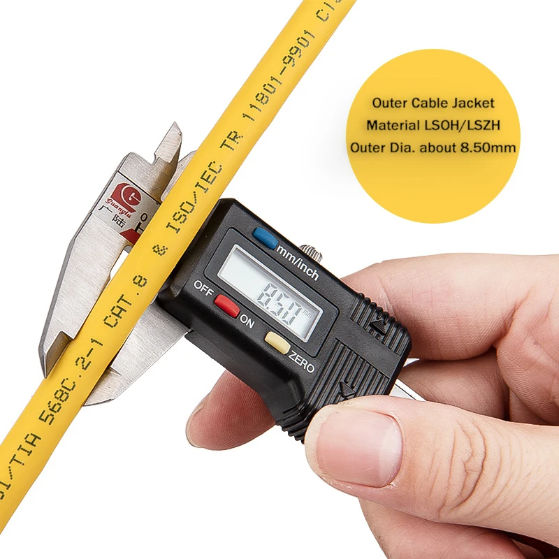 LINKWYLAN RJ45 CAT8 케이블 40G 2000MHz SFTP 차폐 설치 케이블 22AWG 무산소 구리 LSZH CPR DCA 재킷 SUPPORT4PPOE