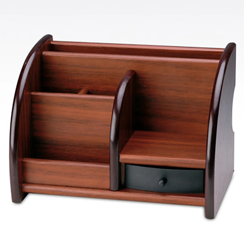 

Wooden Desktop Organizer Box For Storage Jewelry Makeup Brush Holder Office Stationery Pen Pencil Box Storage Rack