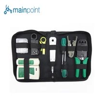 Mainpoint 11Pcs Computer Network Tool Repair Kit.Network Combination Cable Wire Tester Crimping Cutter Punch Down Hand Tools
