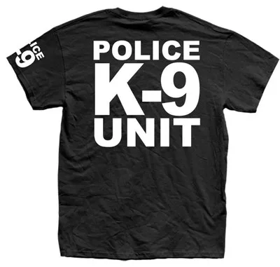 POLICE K-9 UNIT - Novelty Duty T-Shirt - canine black k9