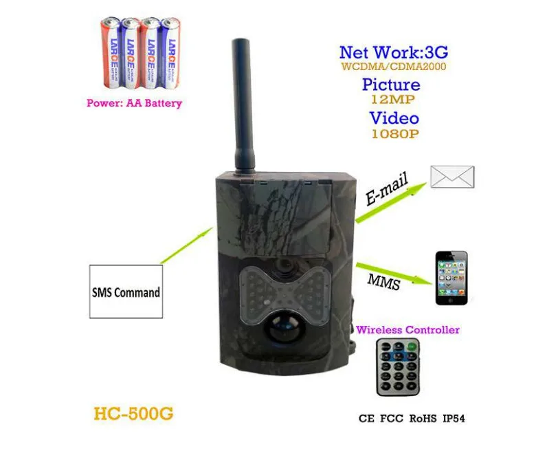 Suntek HC500G Автоматическая охотничья камера(фотоловушка). 3G GPRS MMS SMTP/SMS 12MP 1080P