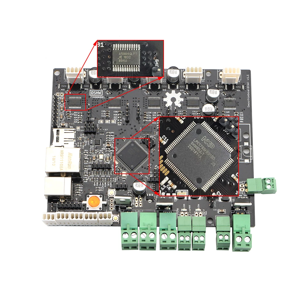 3d принтер Smoothieboard 5XC 5X V1.1 ARM с открытым исходным кодом материнская плата 32 бит LPC1769 Cortex-M3 плата управления Поддержка Ethernet для ЧПУ