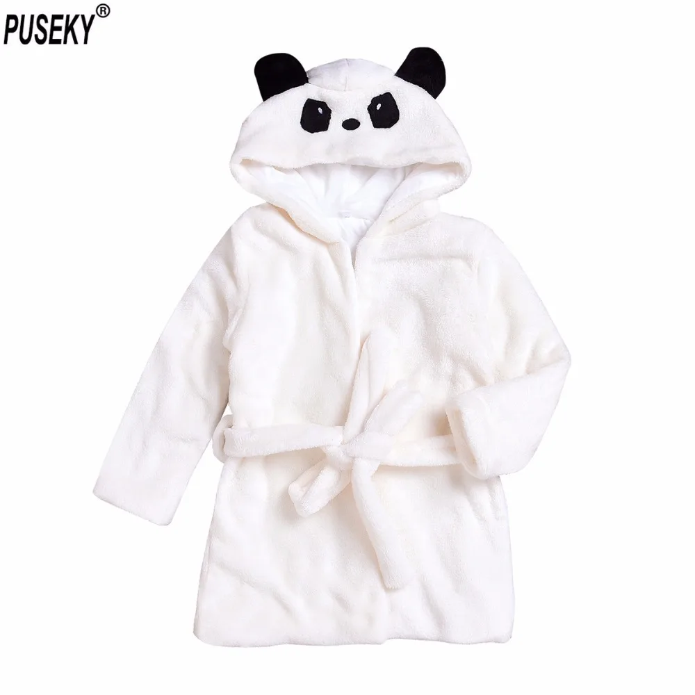 Panda Hood Baby bathrobe Children kids Pajamas Panda Mouse Rabbit bath