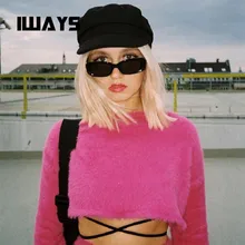 IWAYS, новые трендовые солнцезащитные очки для женщин, квадратные прекрасные очки, мужские Модные солнцезащитные очки с морским срезом, яркие, Пудровые, синие, зеленые