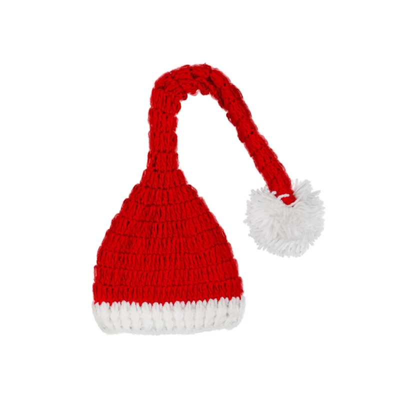 Милая детская шапка с длинным хвостом, детская шапка ручной вязки, праздничная Рождественская шапка, зимние шапки для мальчиков и девочек, милая шапочка, Прямая поставка