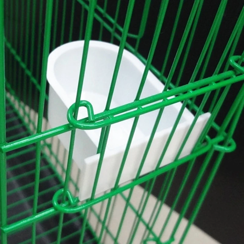 

Bird Feeder Water Food Cage Plastic Feeding Bowl Mini Parrot Drinking Supplies