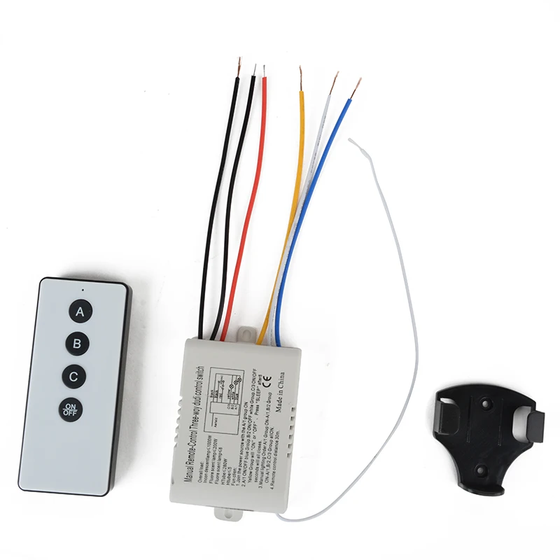 Mayitr 3 Way ON/OFF Wireless Remote Control Switch Digital Remote Control Switch Receiver Transmitter for LED Light Lamp 220V