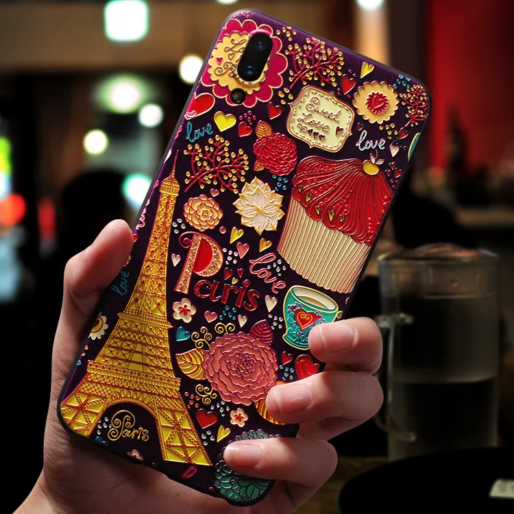 For vivo v15 pro Case 15 color 3d embossed pattern New design Soft TPU Silicone back cover case for vivo Y67 Y91C Y97 Y85 X27