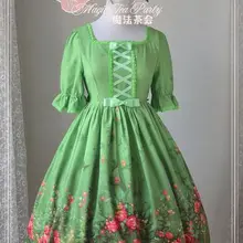 Магический сад градиент шифон печати op Лолита платье