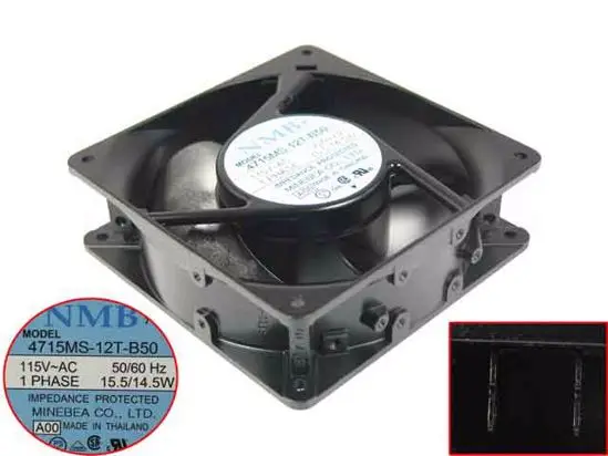 

NMB-MAT 4715MS-12T-B50 A00 AC 115V 15,5 W 120x120x38mm вентилятор охлаждения сервера