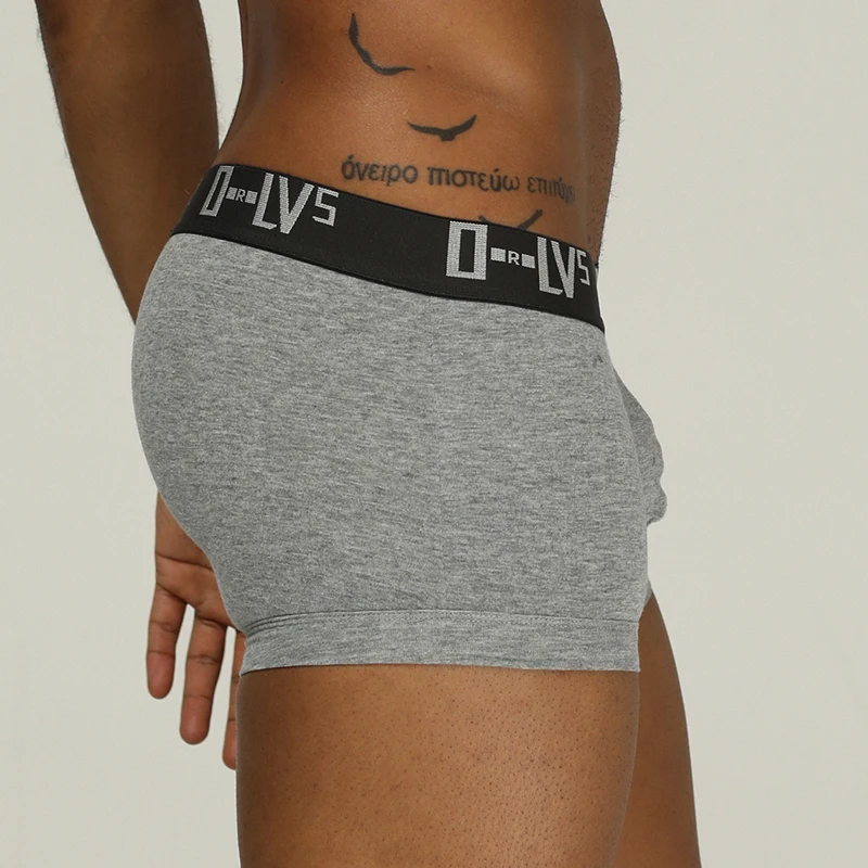 

ORLVS Brand men underwear sexy gay boxers cotton quick dry slip sexy homme transparent mens boxers breathable cueca tanga new