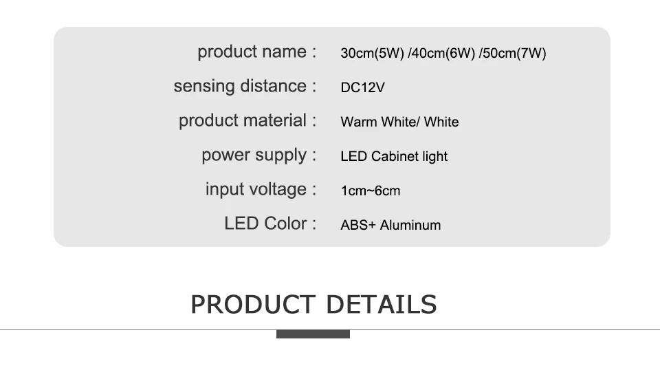 DC 12V Hard LED Bar Lamp For Kitchen Bedroom Wardrobe Closet (3)