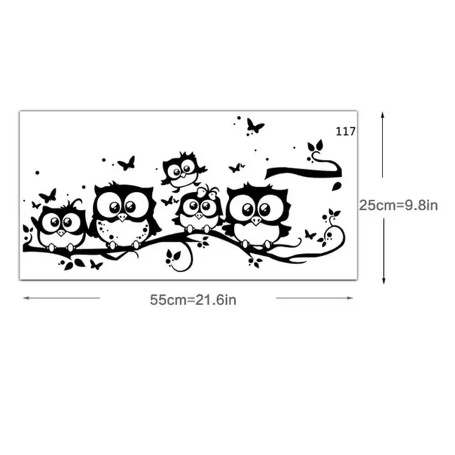 Fali Matrica Fa Állatok Hálószoba Bagoly Pillangó Falmatricák Otthoni Dekoráció Nappali Gyerekszobáknak Vinilos Paredes 20 - Image 4